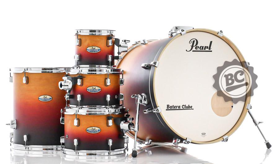 Bateria Pearl Decade Maple Ember Dawn 20",8",10",12",14" e Caixa 14x5.5" (Shell Pack)