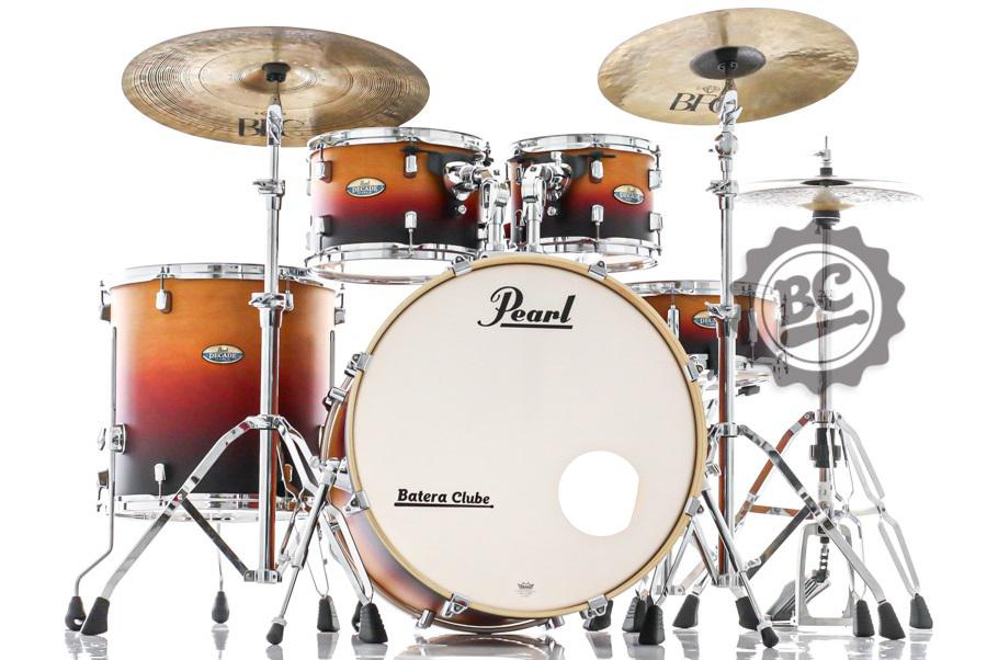 Bateria Pearl Decade Maple Ember Dawn 22",10",12",16" com Kit de Ferragens 830