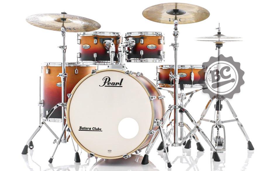 Bateria Pearl Decade Maple Ember Dawn 20",10",12",14" com Kit de Ferragens 830