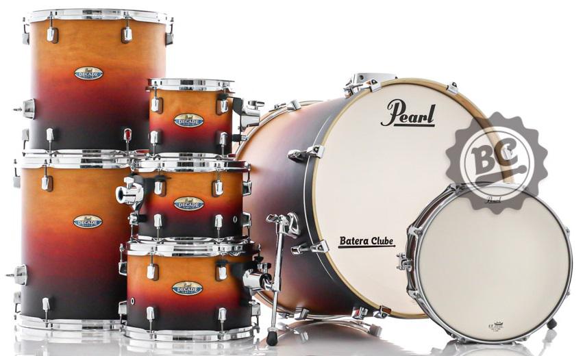 Bateria Pearl Decade Maple Ember Dawn 22",8",10",12",14",16" e Caixa 14x5.5" (Shell Pack)