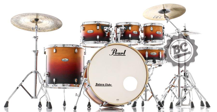 Bateria Pearl Decade Maple Ember Dawn 22",8",10",12",16" com Kit de Ferragens 830