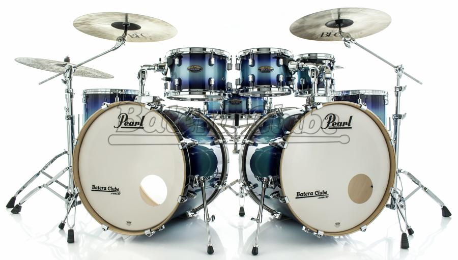 Bateria Pearl Decade Maple Faded Glory Bumbo Duplo 22",22",8",10",12",14",16" com caixa (Shell Pack)