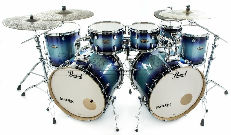 Bateria Pearl Decade Maple Faded Glory Bumbo Duplo 22",22",8",10",12",14",16" com Ferragens 830