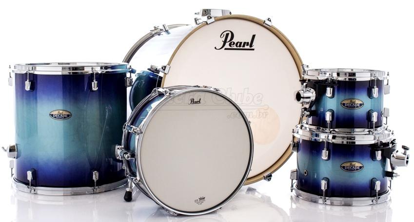 Bateria Pearl Decade Maple Faded Glory Lacquer 20",10",12",14" com Caixa (Shell Pack)