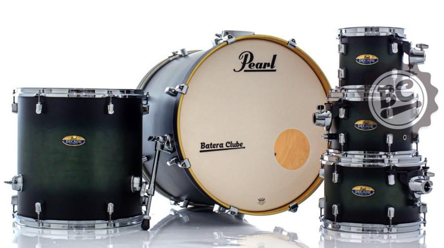 Bateria Pearl Decade Maple Deep Forest Burst 22",8",10",12",16" com Caixa (Shell Pack)