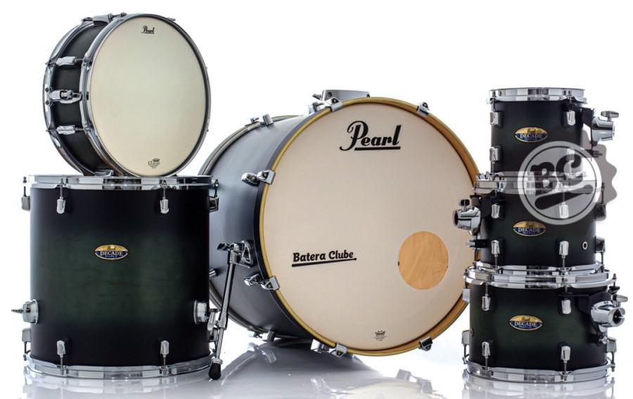 Bateria Pearl Decade Maple Deep Forest Burst 20",8",10",12",14" com Caixa (Shell Pack)