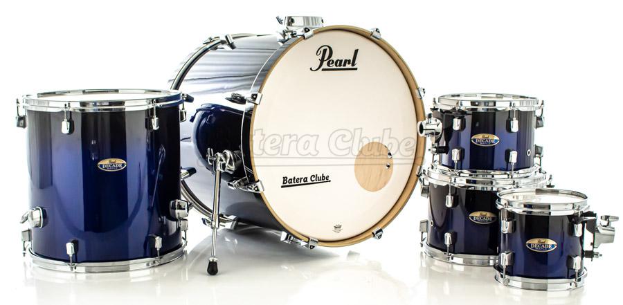 Bateria Pearl Decade Maple Kobalt Blue Lacquer 20",8",10",12",14" com Caixa (Shell Pack)