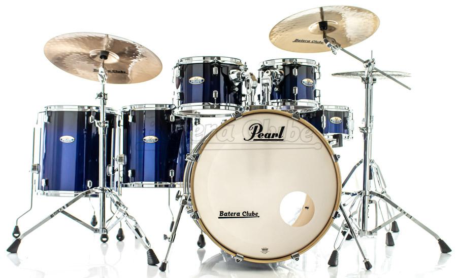 Bateria Pearl Decade Maple Kobalt Blue Lacquer 22",10",12",14",16" com Caixa e Kit Ferragens 830