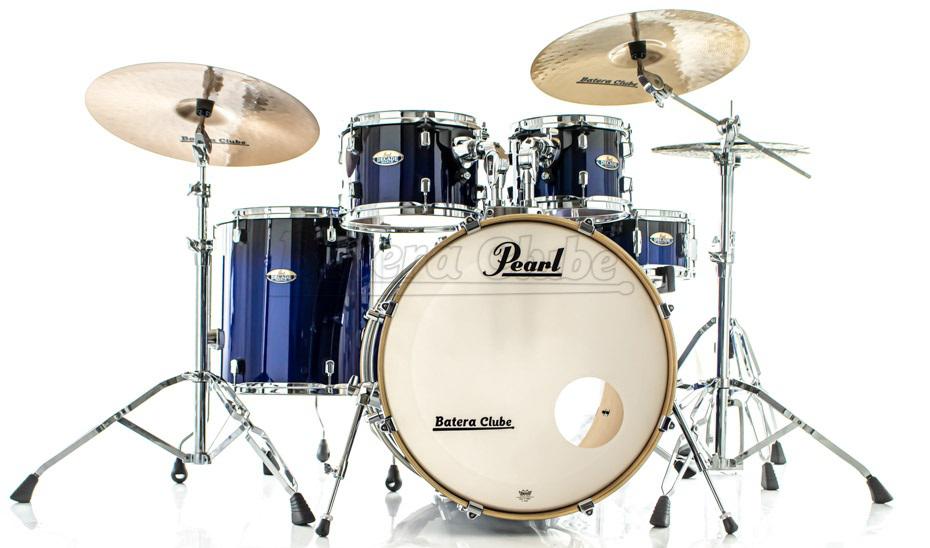 Bateria Pearl Decade Maple Kobalt Blue Lacquer 22",10",12",16" com Caixa e Kit Ferragens 830