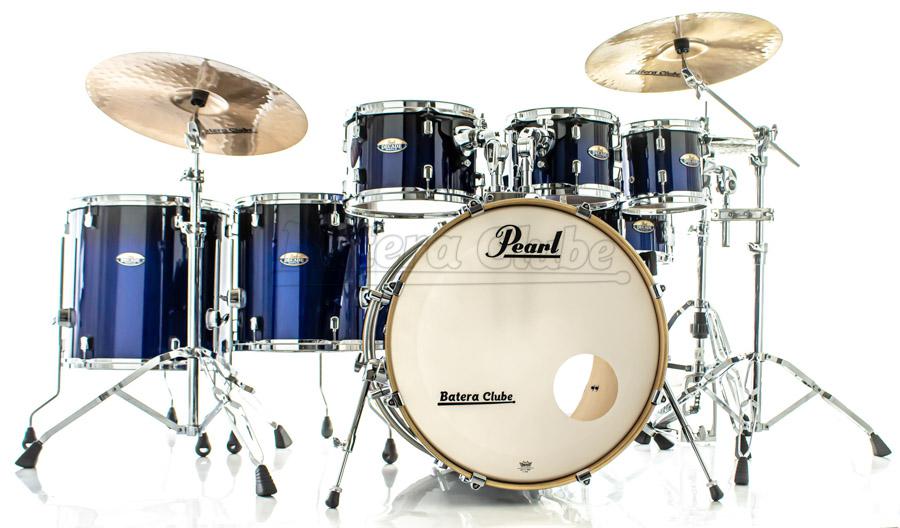 Bateria Pearl Decade Maple Kobalt Blue Lacquer 20",8",10",12",14",16" com Caixa e Kit Ferragens 830