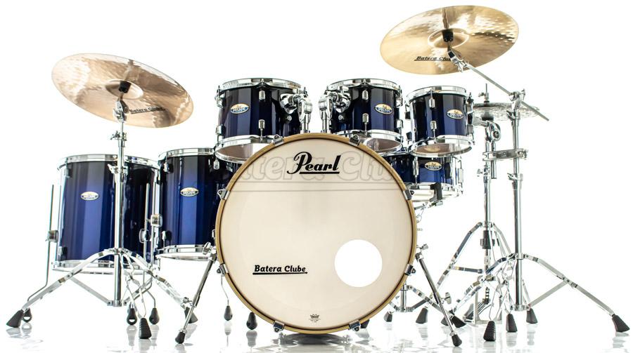 Bateria Pearl Decade Maple Kobalt Blue Lacquer 22",8",10",12",14",16" com Caixa e Kit Ferragens 830