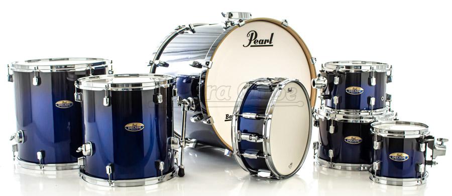 Bateria Pearl Decade Maple Kobalt Blue Lacquer 22",8",10",12",14",16" com Caixa (Shell Pack)