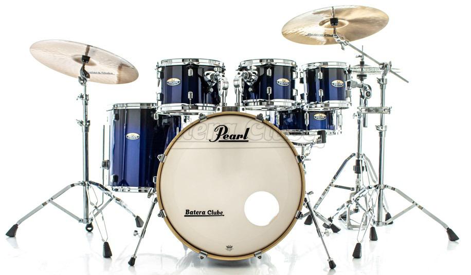 Bateria Pearl Decade Maple Kobalt Blue Lacquer 20",8",10",12",14" com Caixa e Kit Ferragens 830