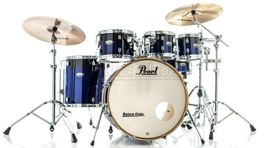 Bateria Pearl Decade Maple Kobalt Blue Lacquer 22",8",10",12",16" com Caixa e Kit Ferragens 830