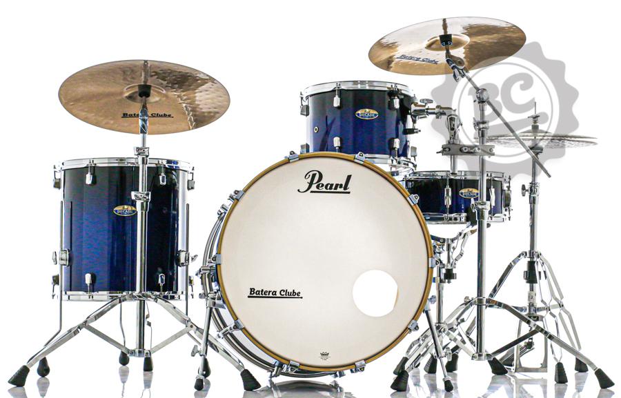Bateria Pearl Decade Maple Rock Kobalt Blue Bumbo 24", Tom 13" e Surdo 16" (Shell Pack)