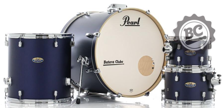 Bateria Pearl Decade Maple Ultramarine Velvet 20",10",12",14" com Caixa (Shell Pack)