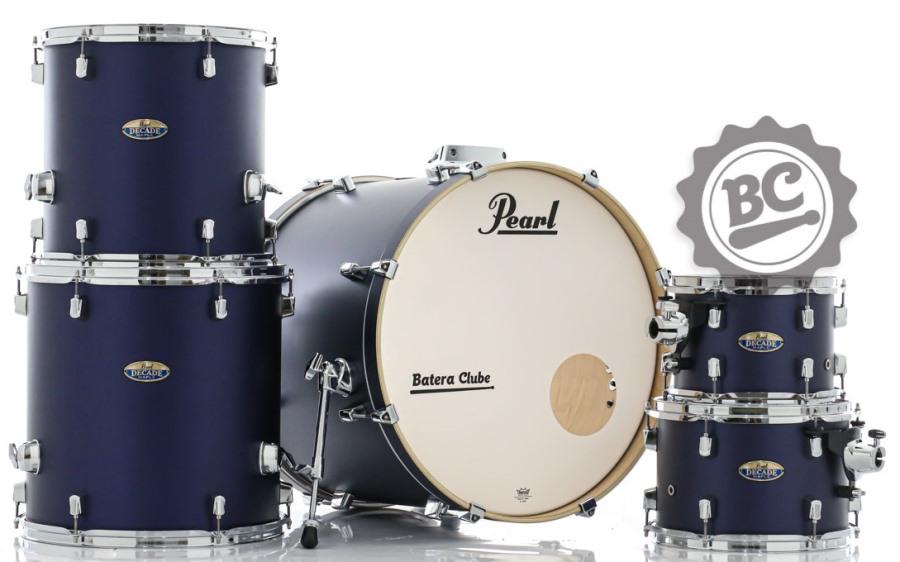 Bateria Pearl Decade Maple Ultramarine Velvet 20",10",12",14",16" com Caixa (Shell Pack)