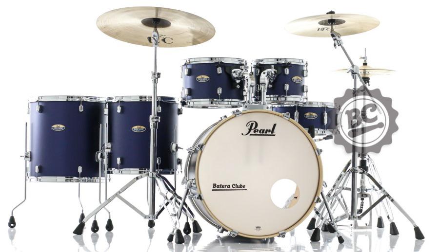 Bateria Pearl Decade Maple Ultramarine Velvet 22",10",12",14",16" com Kit de Ferragens 830