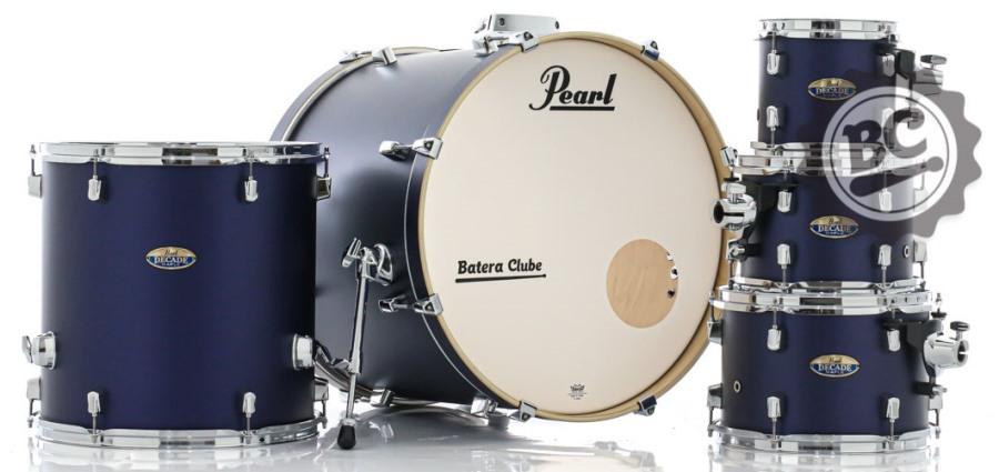 Bateria Pearl Decade Maple Ultramarine Velvet 20",8",10",12",14" com Caixa (Shell Pack)