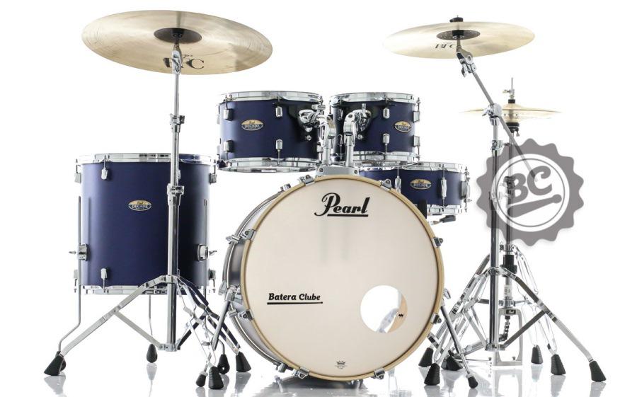Bateria Pearl Decade Maple Ultramarine Velvet 22",10",12",16" com Kit de Ferragens 830