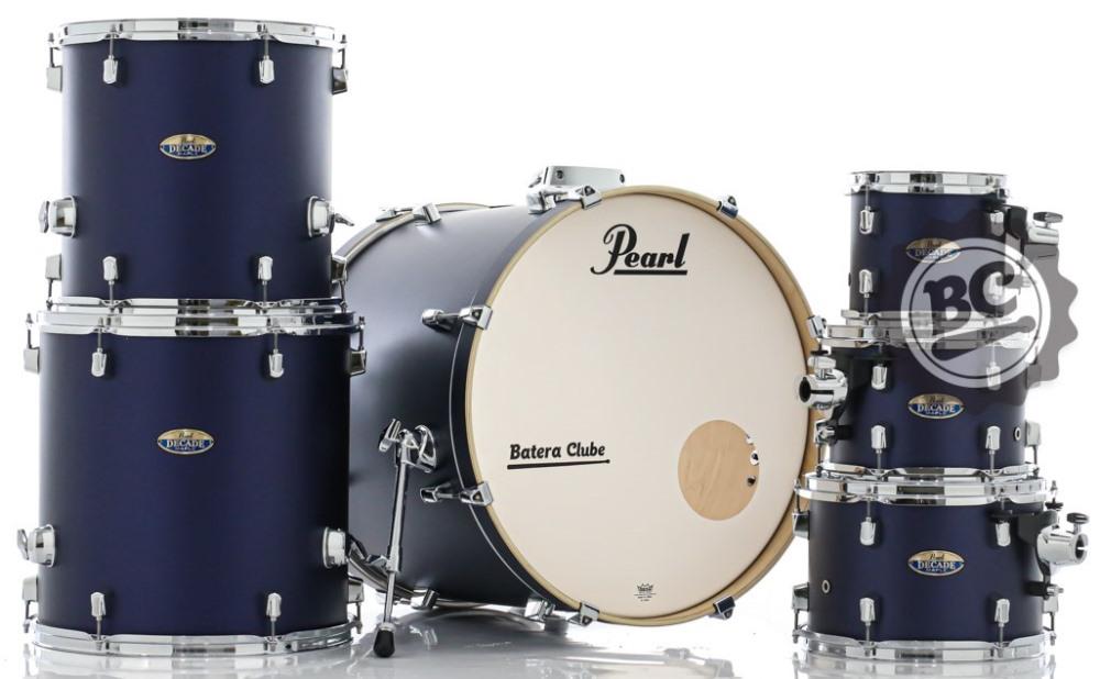 Bateria Pearl Decade Maple Ultramarine Velvet 20",8",10",12",14",16" com Caixa (Shell Pack)