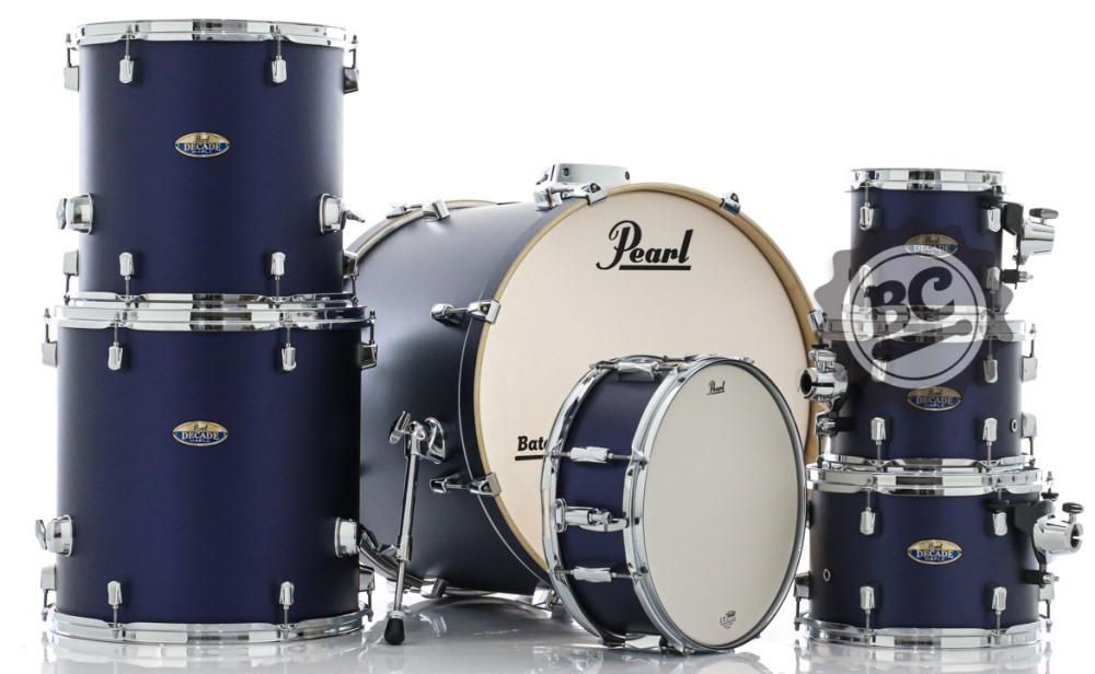 Bateria Pearl Decade Maple Ultramarine Velvet 22",8",10",12",14",16" com Caixa (Shell Pack)