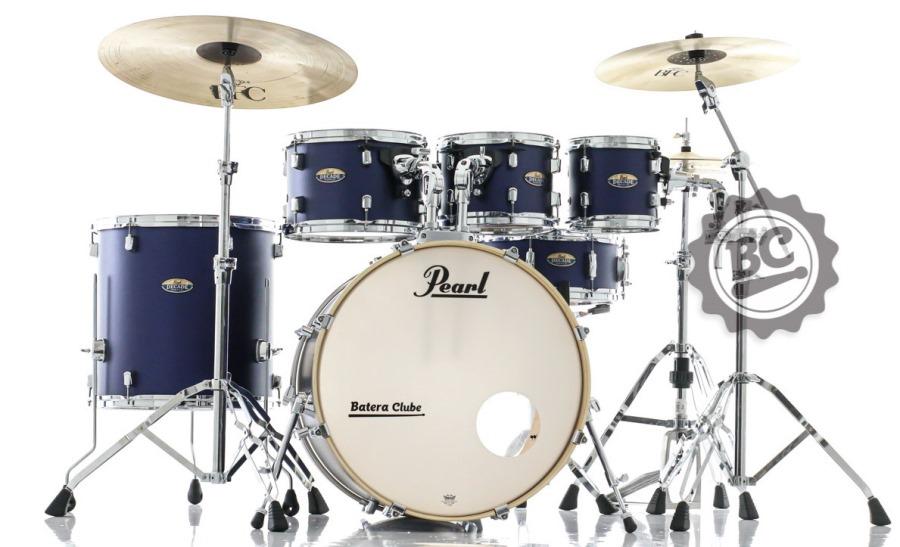 Bateria Pearl Decade Maple Ultramarine Velvet 22",8",10",12",16" com Kit de Ferragens 830