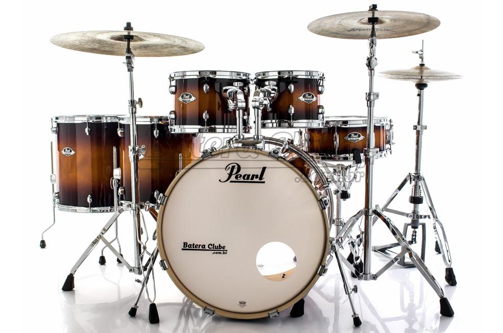 Bateria Pearl Export EXL Lacquer Gloss Tobbaco Burst 20",10",12",14",16" com Kit Ferragens 830