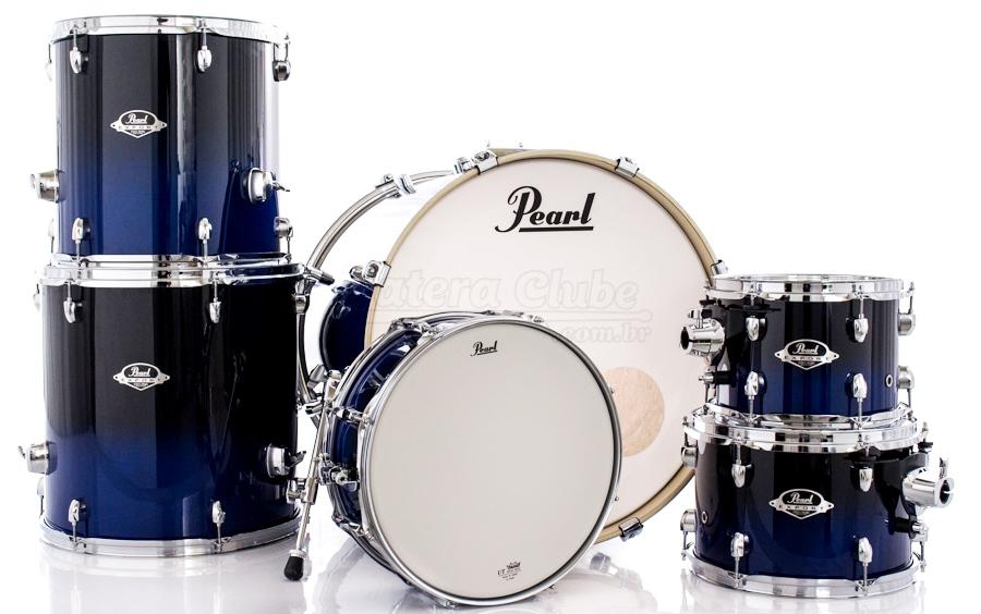 Bateria Pearl Export EXL Lacquer Sea Blue Fade 22",10",12",14",16" (Shell Pack)