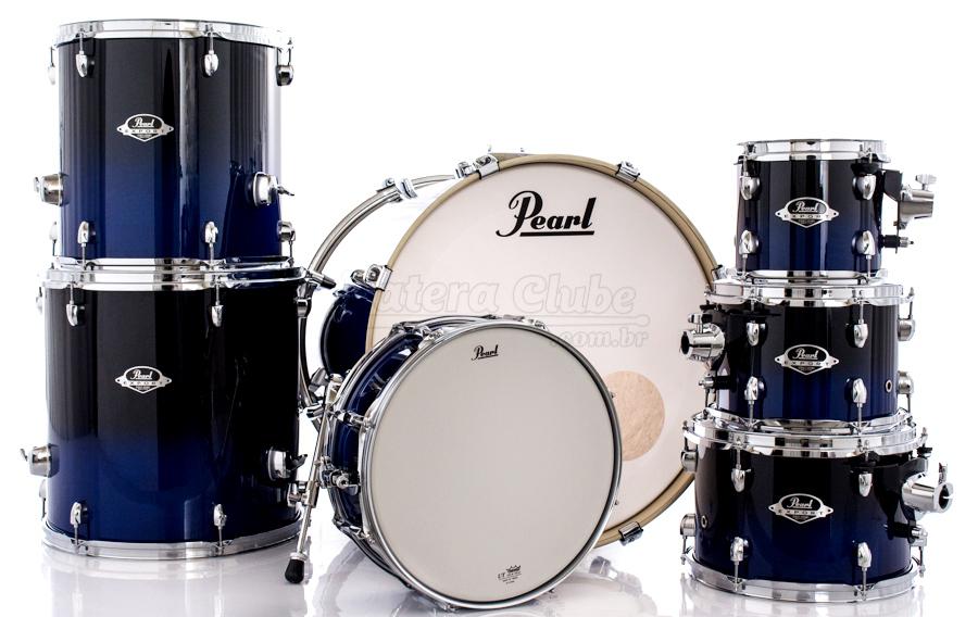 Bateria Pearl Export EXL Lacquer Sea Blue Fade 20",8",10",12",14",16" (Shell Pack)