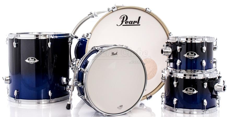 Bateria Pearl Export EXL Lacquer Sea Blue Fade 22",10",12",16" (Shell Pack)