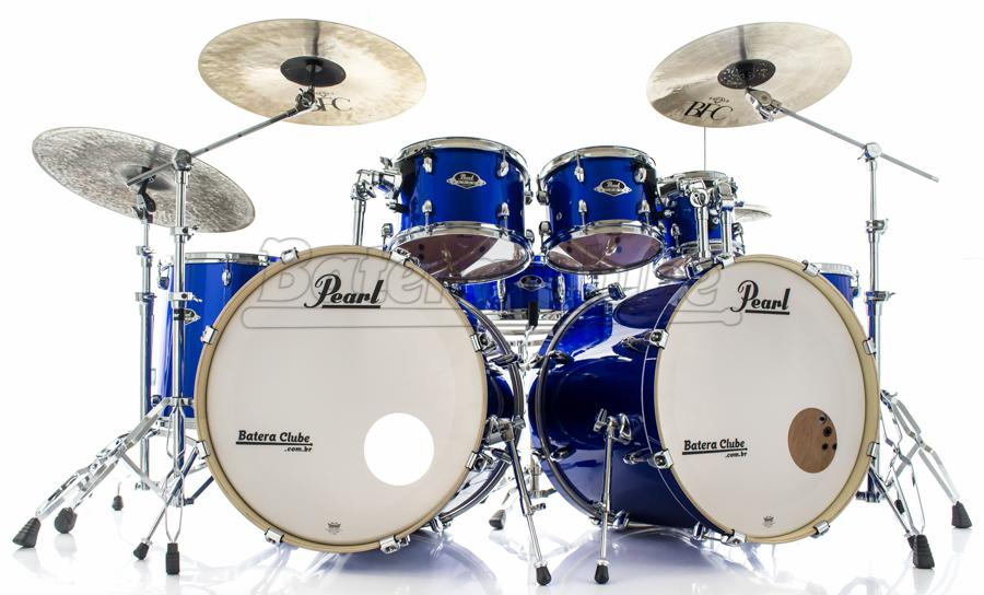 Bateria Pearl Export EXX High Voltage Bumbo Duplo 22",22",8",10",12"14",16" com Caixa e Ferragens