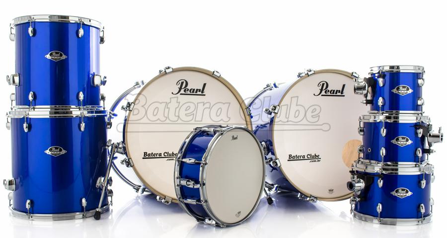 Bateria Pearl Export EXX High Voltage Bumbo Duplo 22",22",8",10",12"14",16" com Caixa (Shell Pack)
