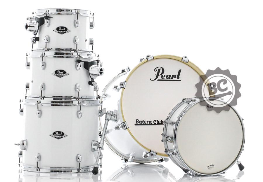 Bateria Pearl Export EXX Jazz Mahogany Pure White 18",10",12",14" e 13x5" (Shell Pack)