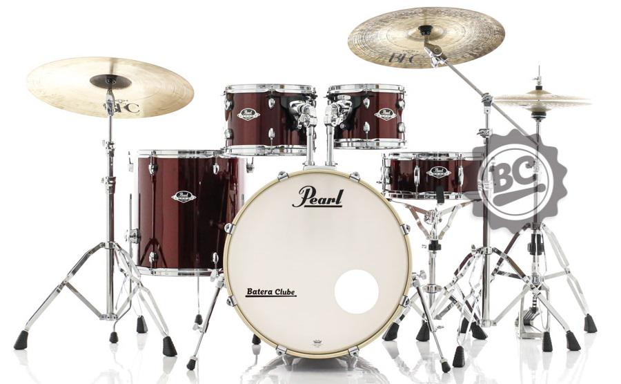 Bateria Pearl Export EXX Series Mahogany Burgundy 20",10",12",14" + Ferragens 830