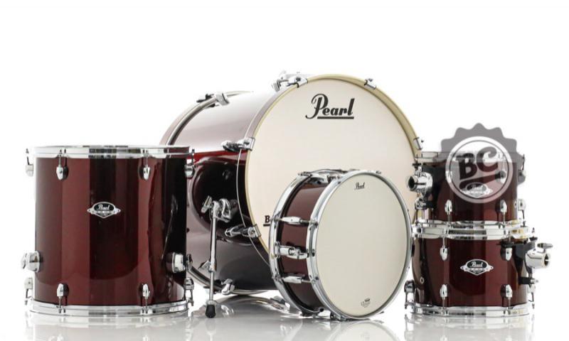 Bateria Pearl Export EXX Series Mahogany Burgundy 20",10",12",14" (Shell Pack)