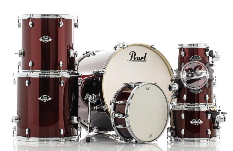 Bateria Pearl Export EXX Series Mahogany Burgundy 20",8",10",12",14",16" (Shell Pack)