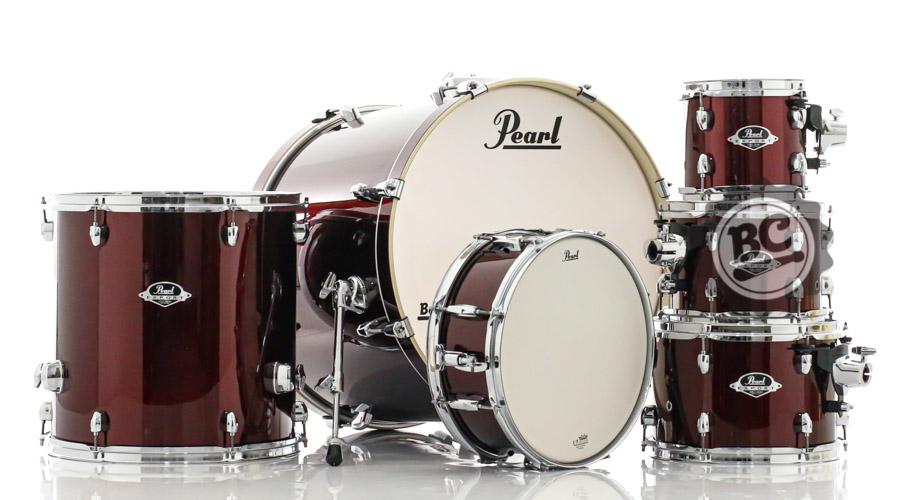Bateria Pearl Export EXX Series Mahogany Burgundy 22",8",10",12",16" (Shell Pack)