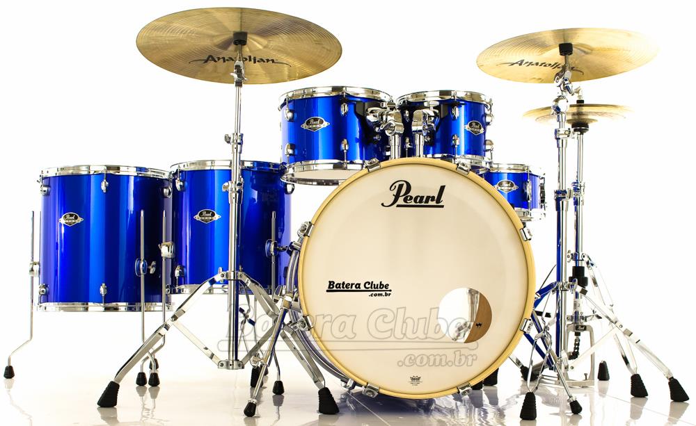 Bateria Pearl Export EXX Series Mahogany High Voltage Blue 22",10",12",14",16" + Ferragens 830