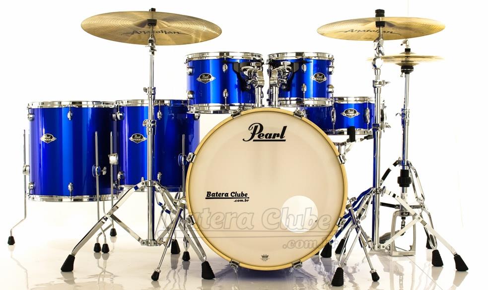 Bateria Pearl Export EXX Series Mahogany High Voltage Blue 20",10",12",14",16" + Ferragens 830