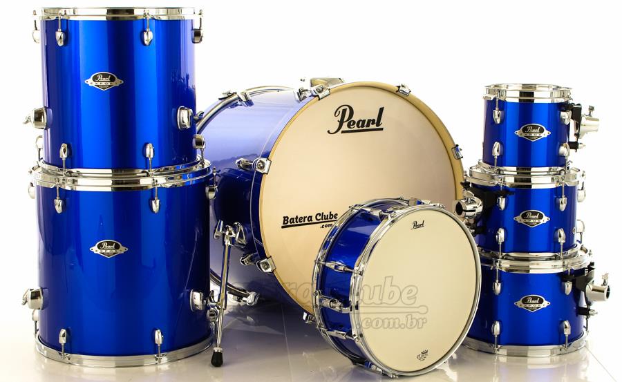 Bateria Pearl Export EXX Series Mahogany High Voltage Blue 22",8",10",12",14",16" (Shell Pack)