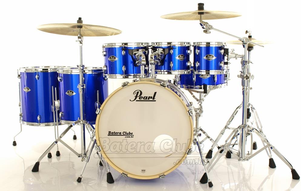 Bateria Pearl Export EXX Series Mahogany High Voltage Blue 20",8",10",12",14",16" + Ferragens 830