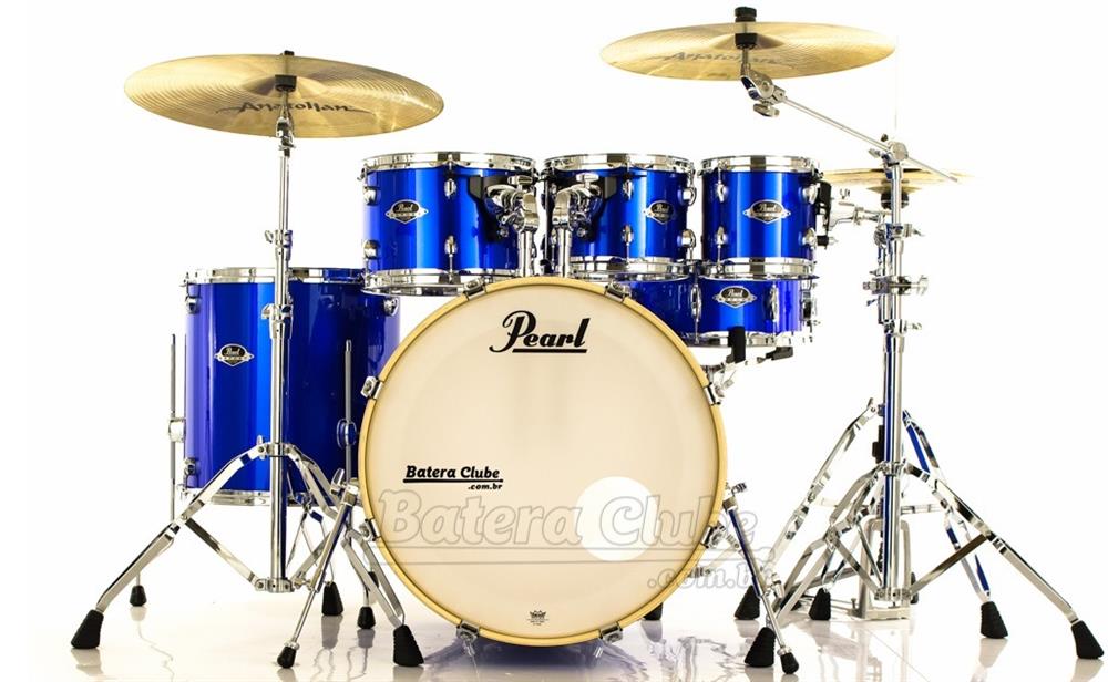 Bateria Pearl Export EXX Series Mahogany High Voltage Blue 22",8",10",12",16" + Ferragens 830