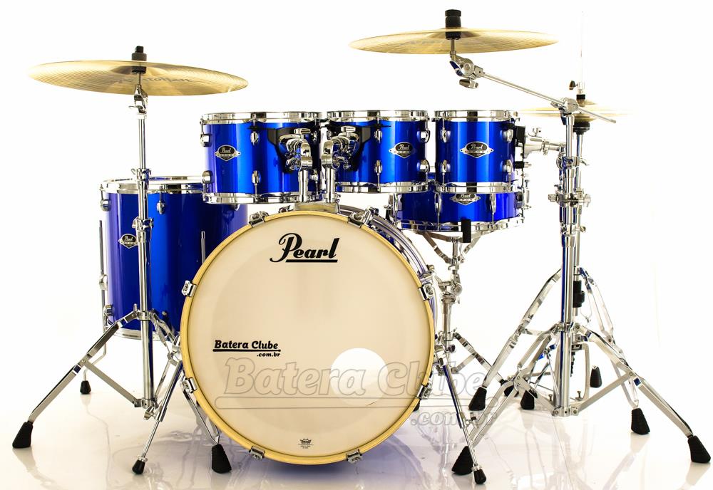 Bateria Pearl Export EXX Series Mahogany High Voltage Blue 20",8",10",12",14" + Ferragens 830