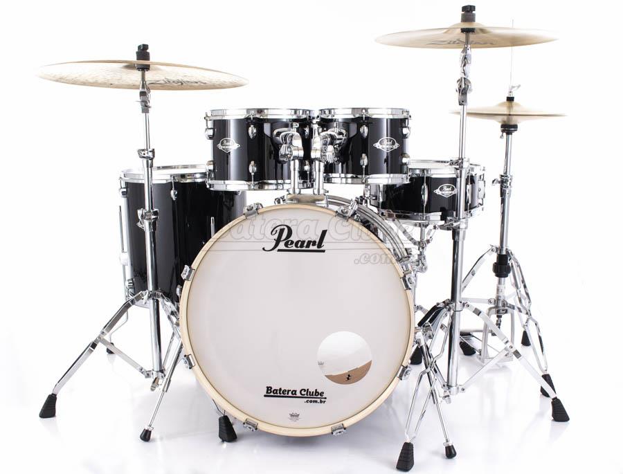 Bateria Pearl Export EXX Series Mahogany Jet Black 20",10",12",14" + Ferragens 830