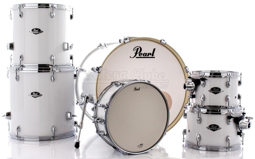 Bateria Pearl Export EXX Series Mahogany Pure White 20",10",12",14",16" (Shell Pack)