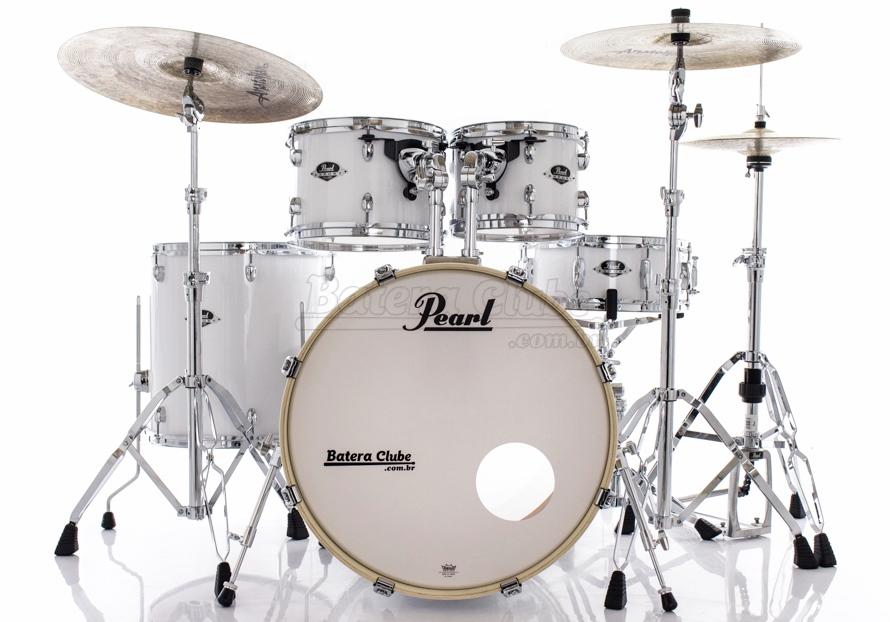 Bateria Pearl Export EXX Series Mahogany Pure White 20",10",12",14" + Ferragens 830