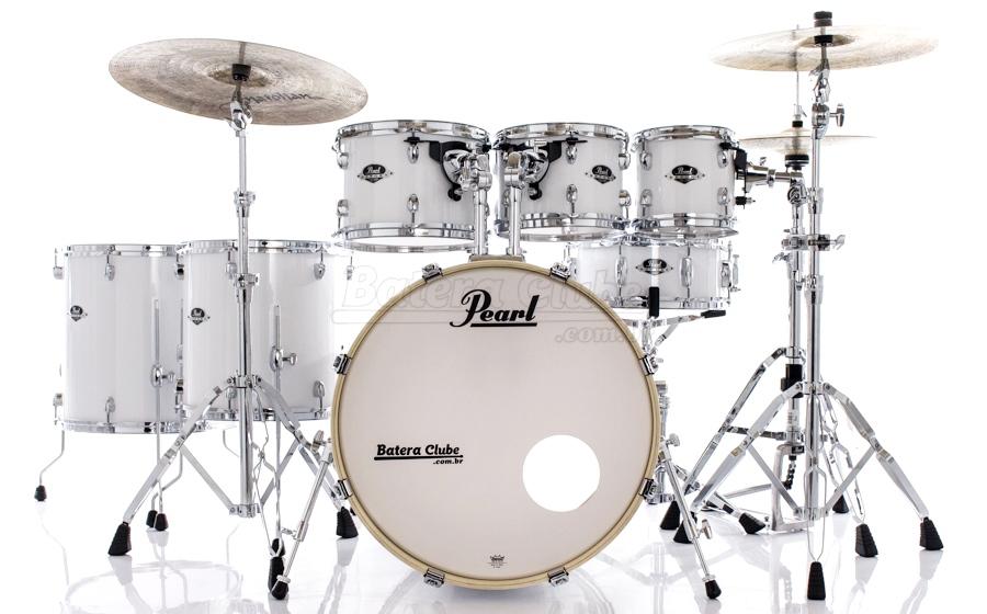 Bateria Pearl Export EXX Series Mahogany Pure White 20",8",10",12",14",16" + Ferragens 830