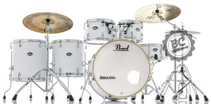 Bateria Pearl Export EXX Series Satin White 22",10",12",14",16", Caixa e Kit Ferragens HWP-830