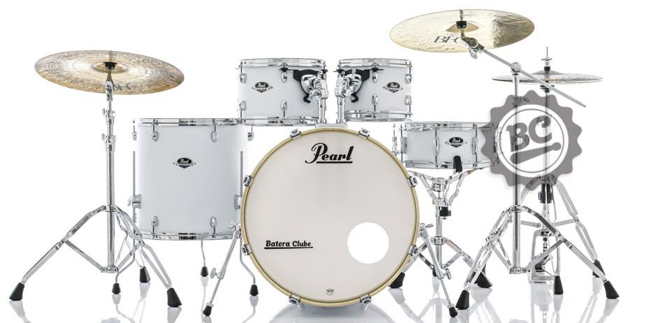 Bateria Pearl Export EXX Series Satin White 20",10",12",14" Caixa e Kit Ferragens HWP-830
